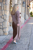 Brown Sweater with Satin Bows