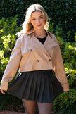 Charcoal Pleated Mini Skirt