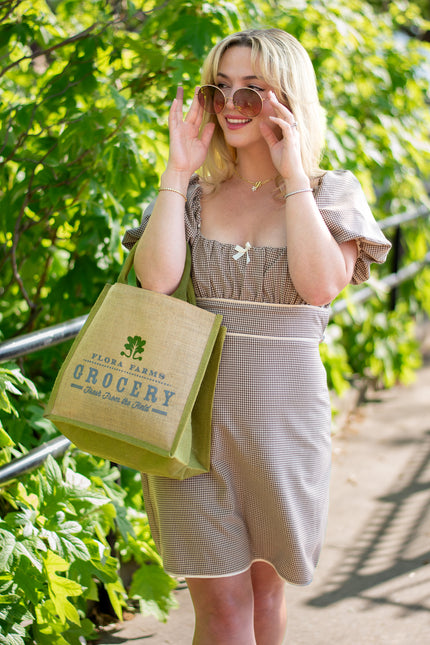 Brown Gingham Dress