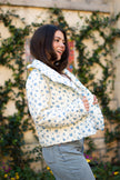 Blue Rose Quilted Puffer Jacket