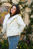Blue Rose Quilted Puffer Jacket