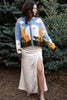 Cream Satin Maxi Skirt