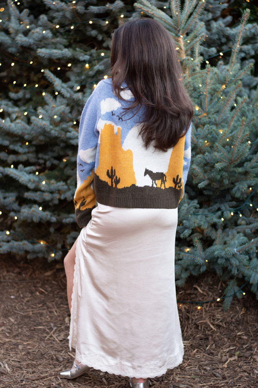 Cream Satin Maxi Skirt