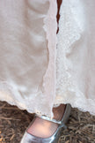 Cream Satin Maxi Skirt